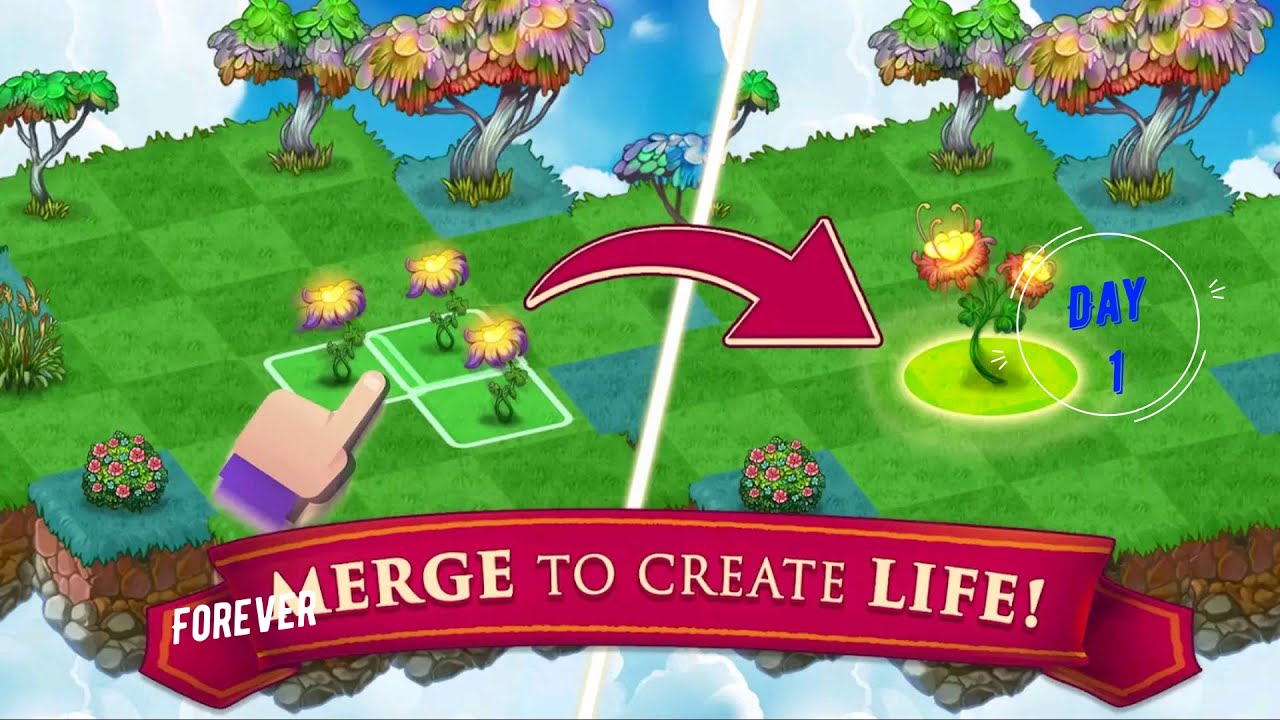 Merge dragons to solve hard puzzles and heal the land! Day 1