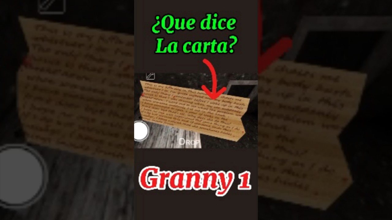 Que dice la carta en Granny 1? 🤔🤫.        #granny #juegosepicos