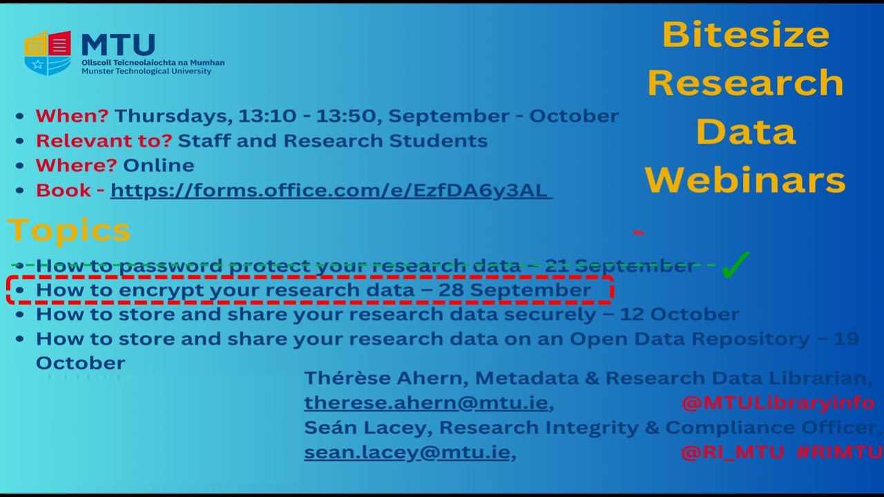 How to encrypt your research data