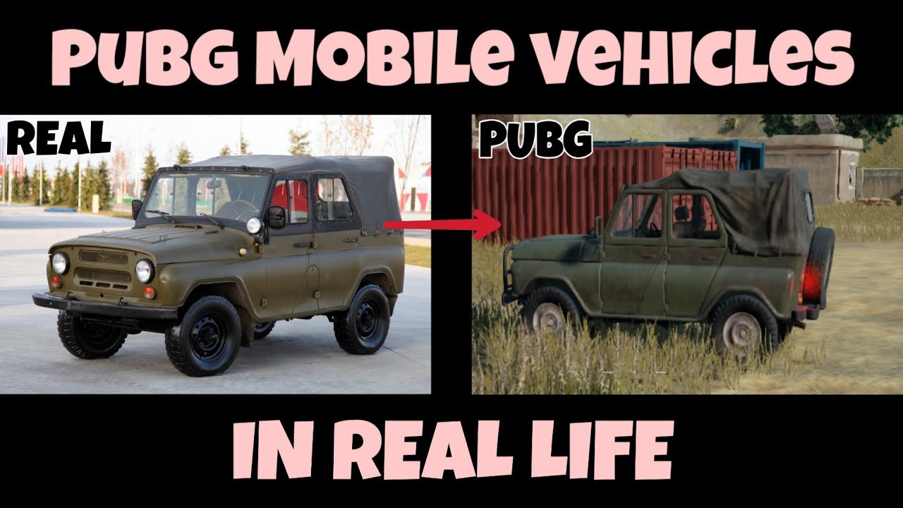 Pubg Mobile - Real Life Vehicles In Pubg (Part 1) | Pubg In Real Life | Pubg Vehicles Real Name
