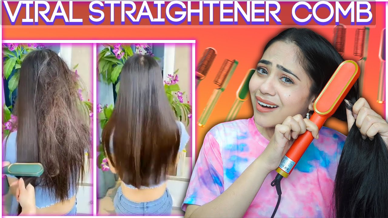 Trying Viral Magical Hair Straightening Comb | Brush Iron | Ronak Qureshi