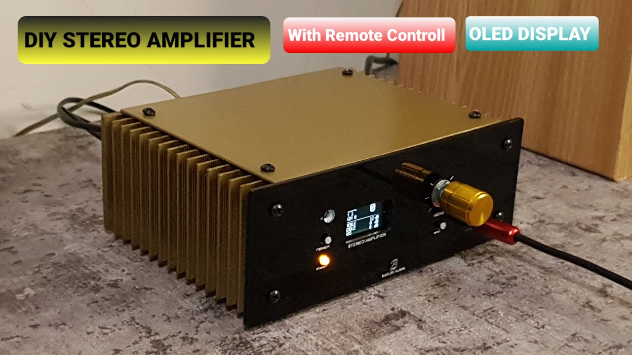 DIY Stereo Amplifier With Arduino Tone Controll and OLED Display