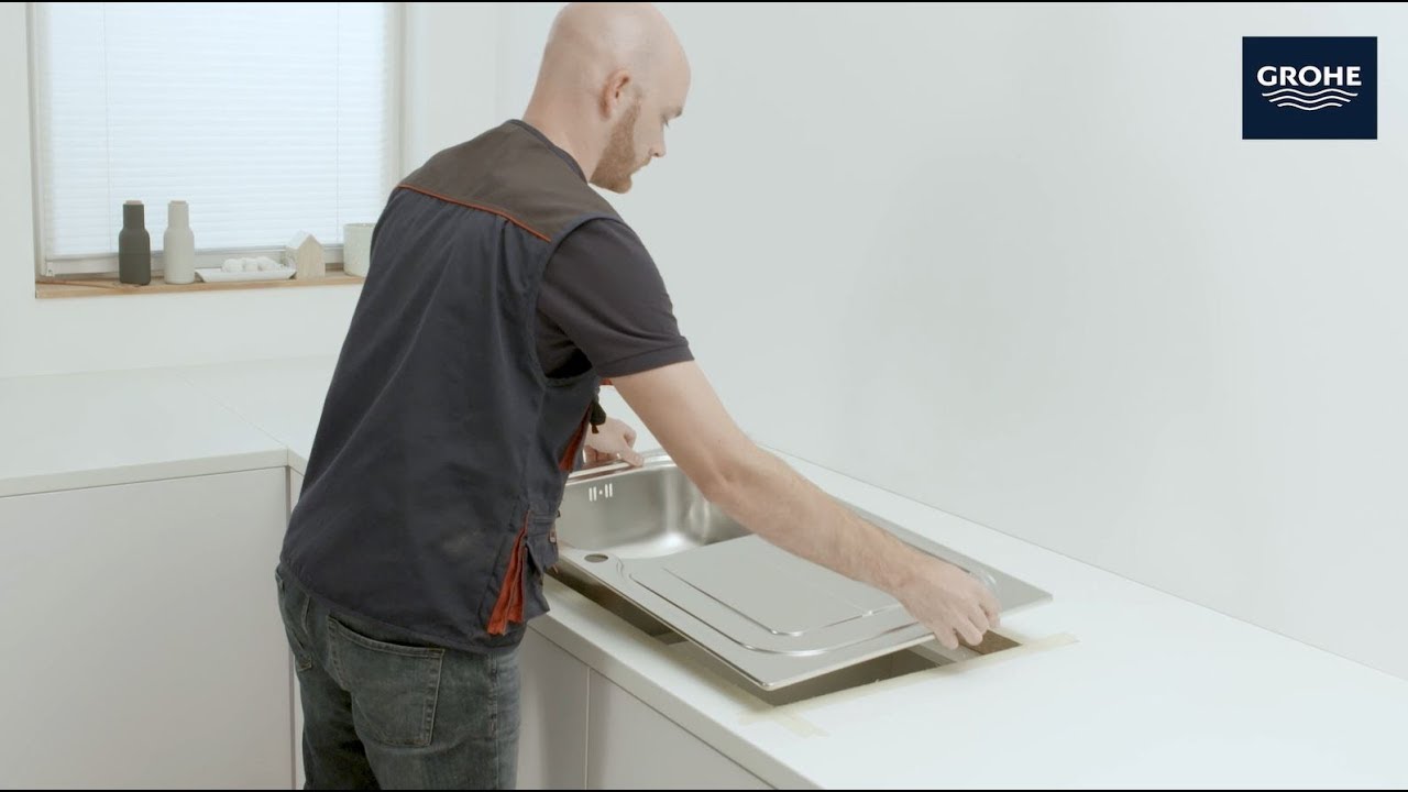 Installer køkkenvask (nedfældningsvask) - GROHE