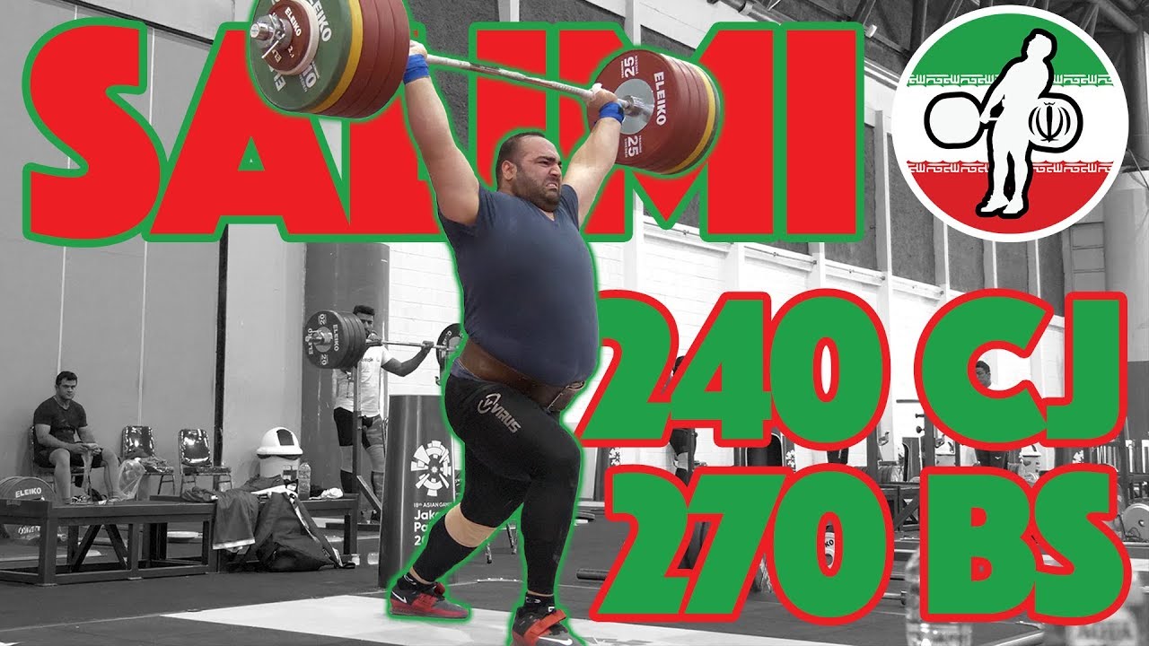 Behdad Salimi (240kg Clean and Jerk + 270kg Back Squat + 190kg Snatch) - 2018 Asian Games [4k 50]