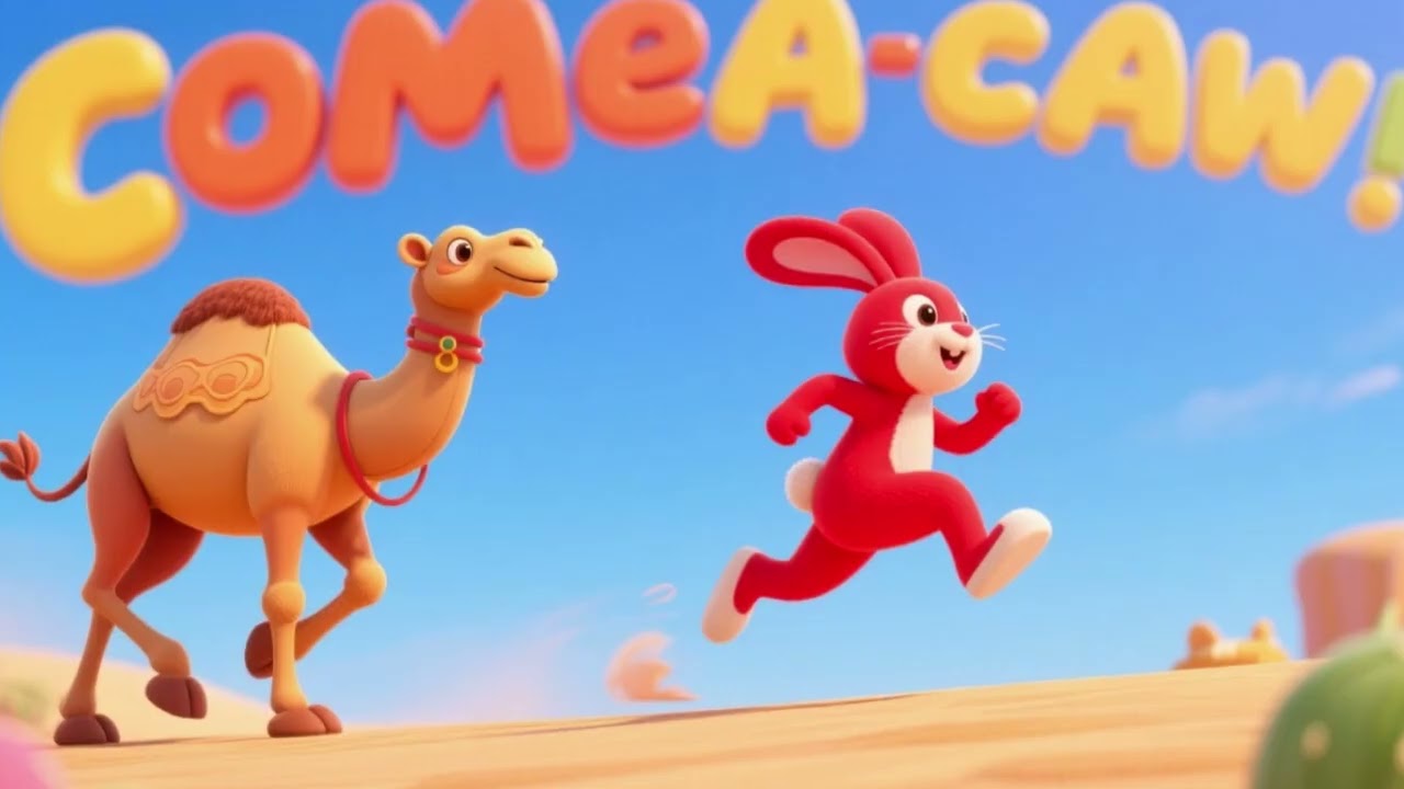 🐪 Come and Run! Camel & Red Bunny Funny Race 🐰🎉