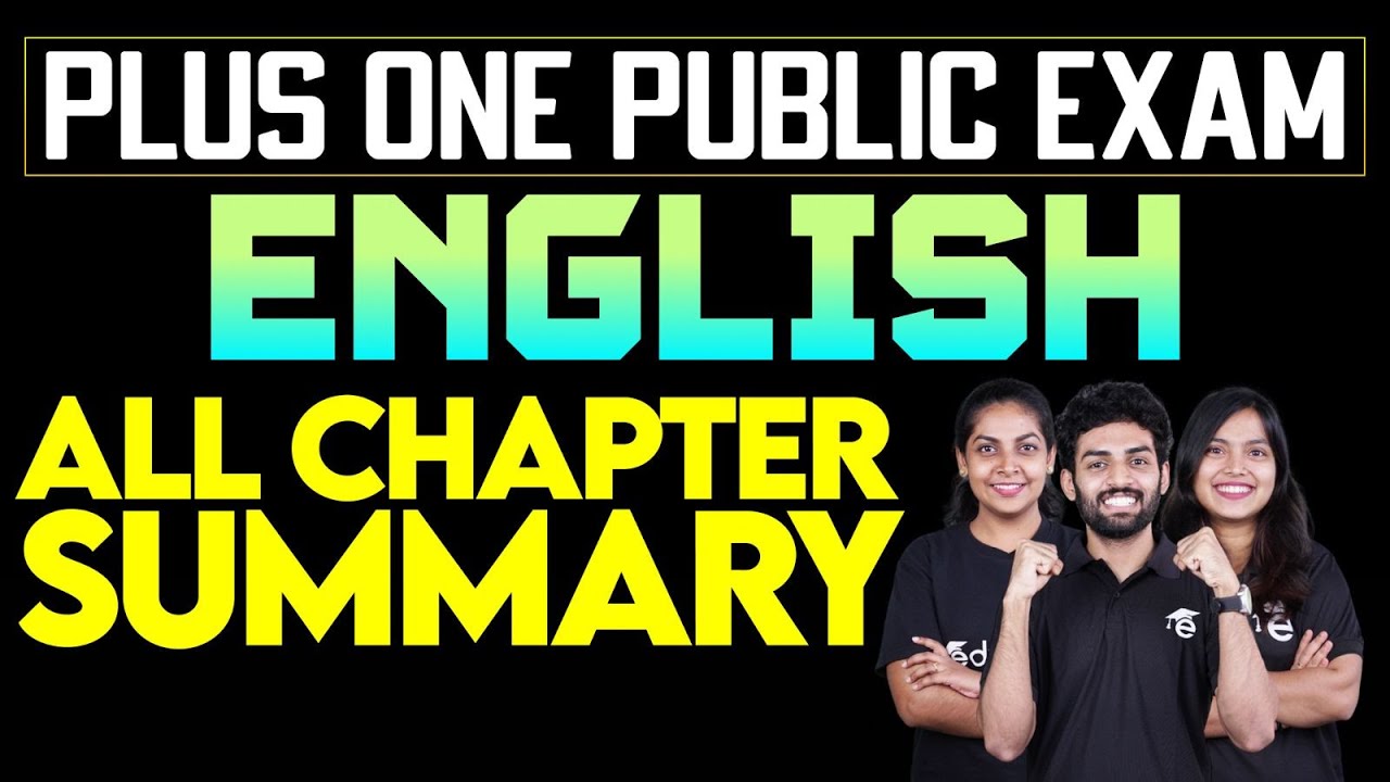 Plus One Public Exam English | All Chapter Summary | Eduport Plus One