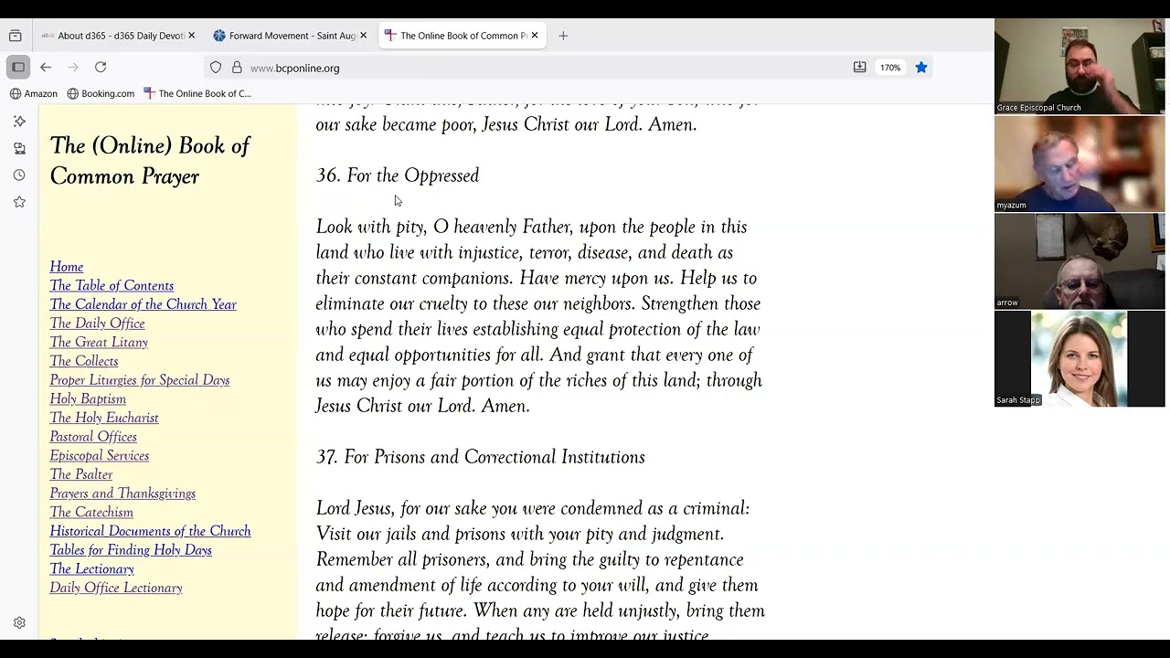 Book of Common Prayer Overview Week 4