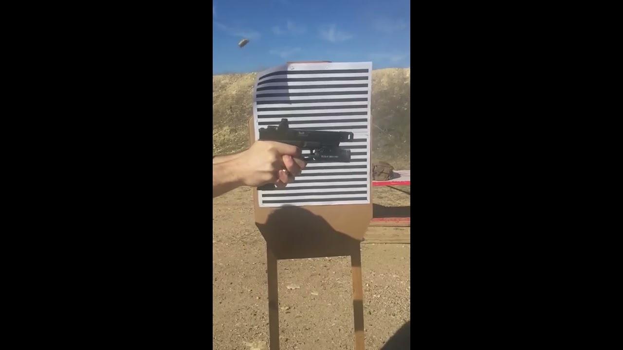 Super slow motion Glock 19 TBRCi micro comp muzzle rise comparison