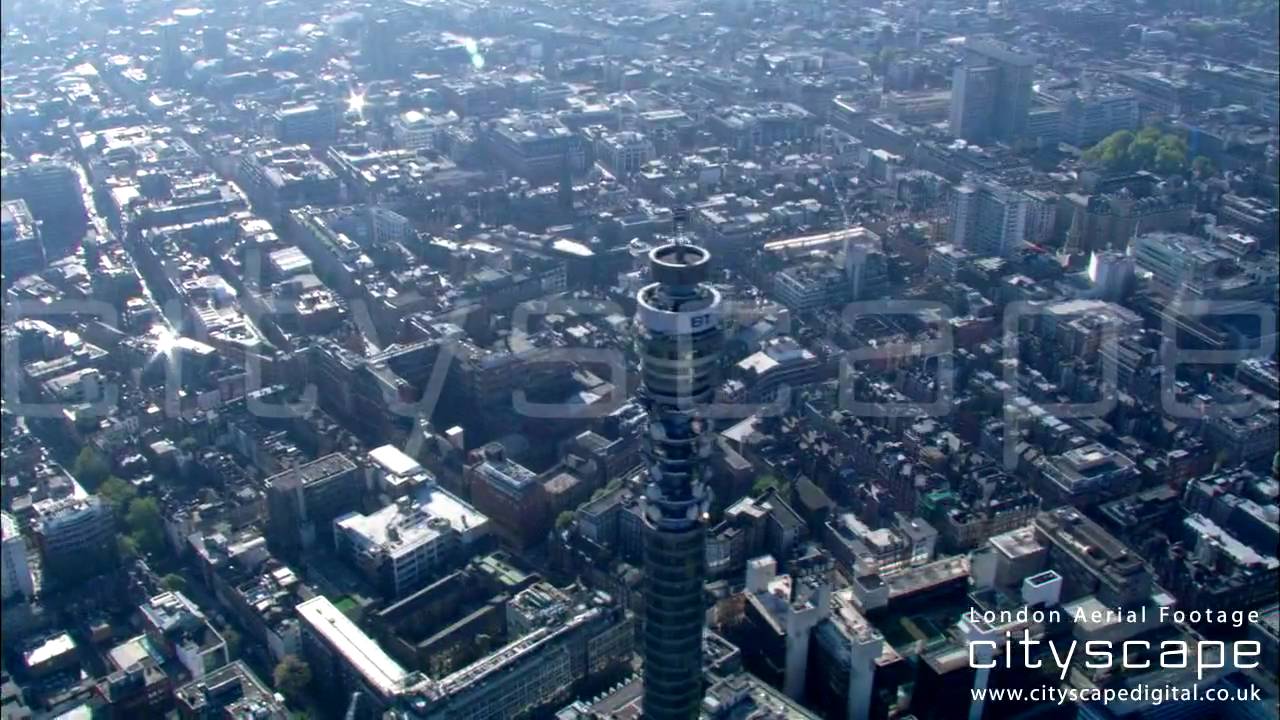 London Aerial Footage - BT Tower (HD)