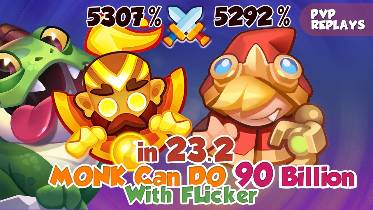 MONK (5307%) is INSANE = 91 Billion in new PVP vs Riding Hood (5292%) | PVP Rush Royale