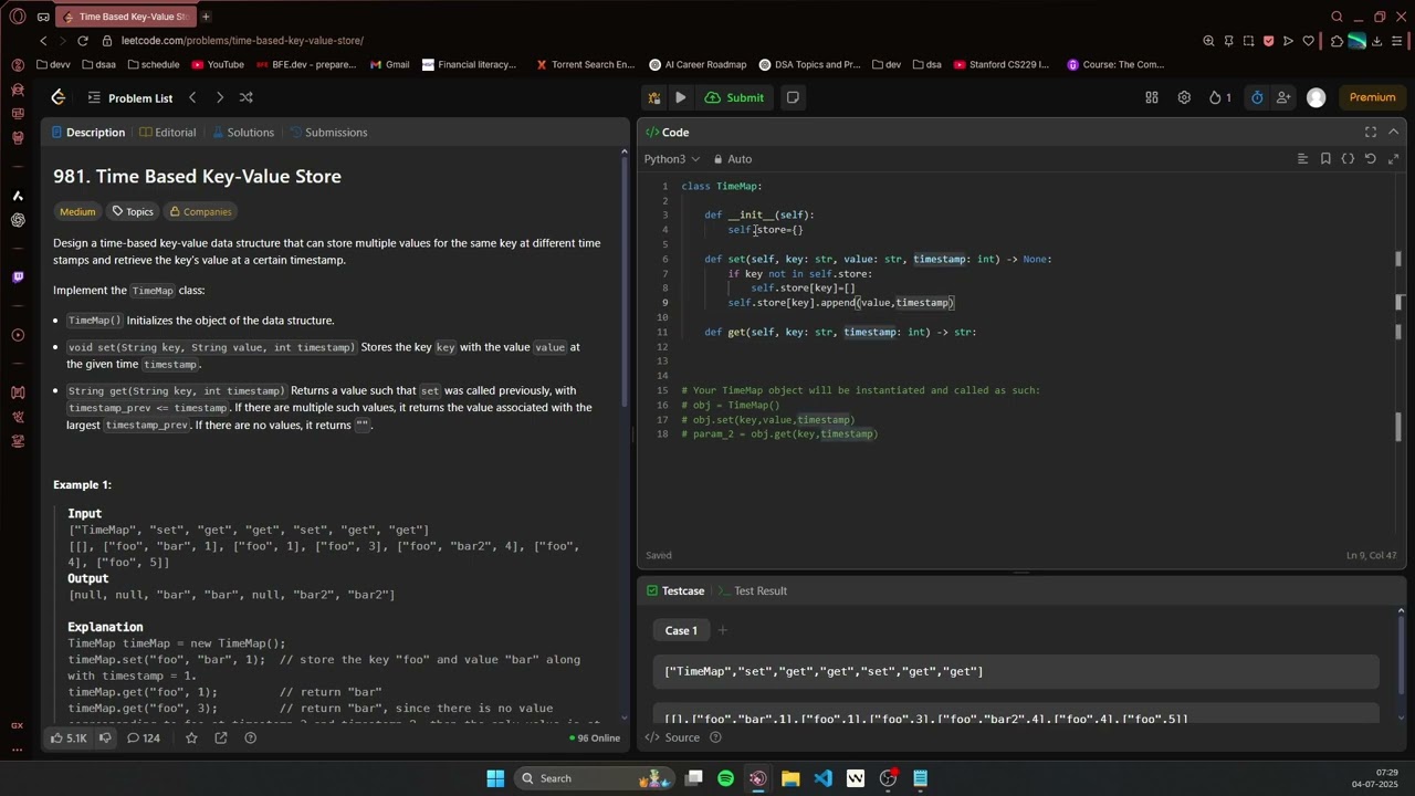 Ep 20: LeetCode 981 &ndash; Time Based Key-Value Store | No Talk, Just Code in Python 🔥