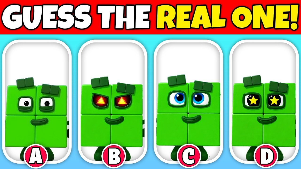 Настоящая или поддельная четверка?! Найдите поддельную четверку в викторине NumberBlocksQuiz – то...