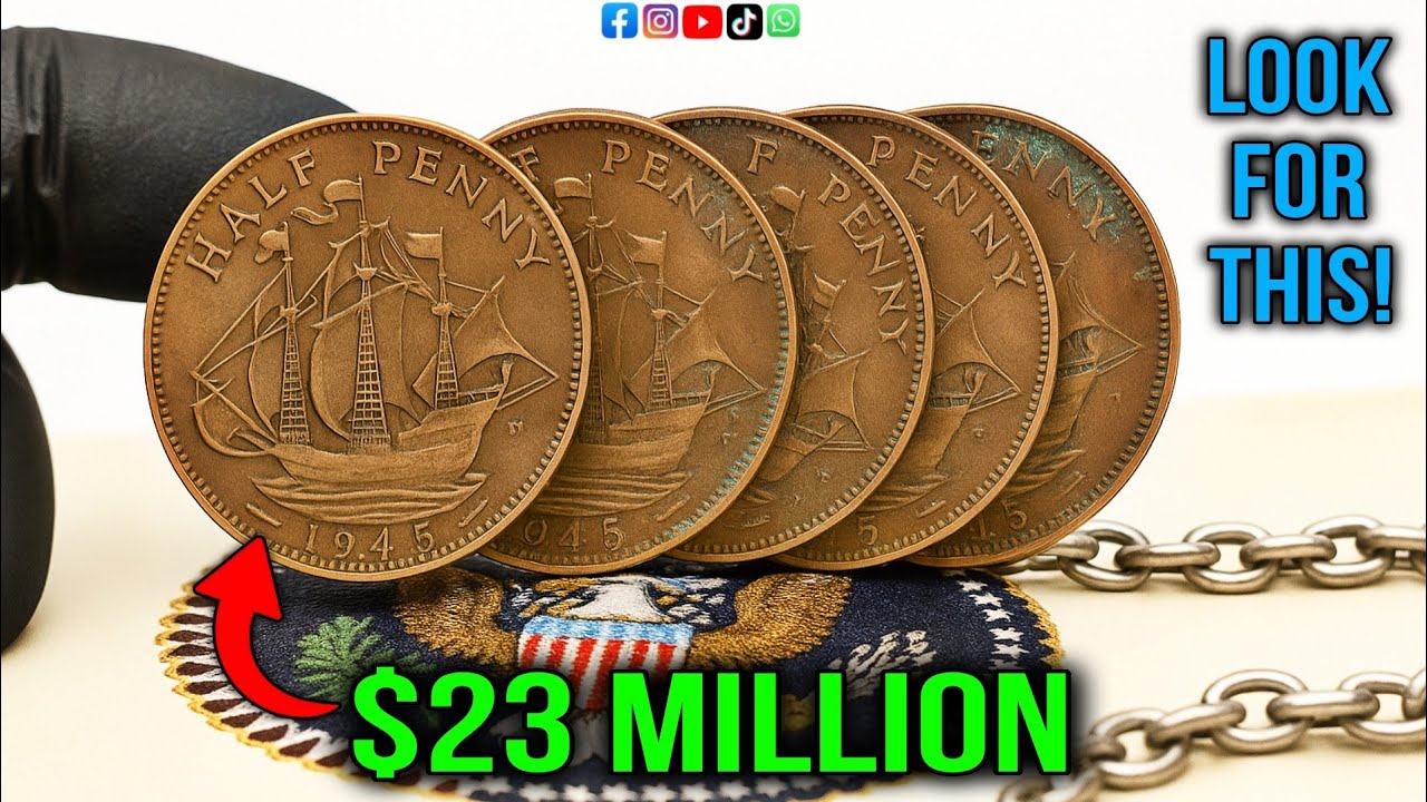 Top Most UK half Penny Top 7 Ultra UK half penny Coins worth A lot of Money - UK Coins to look for