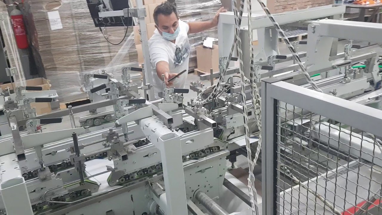 Bobst Expert folder gluer 3 points gluing