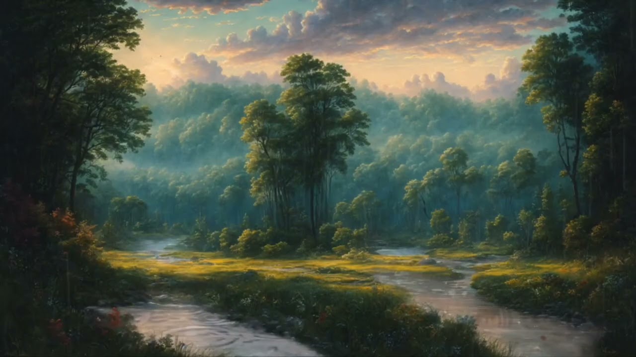 Rain Sounds by the River, Peaceful Forest Ambiance, ASMR 