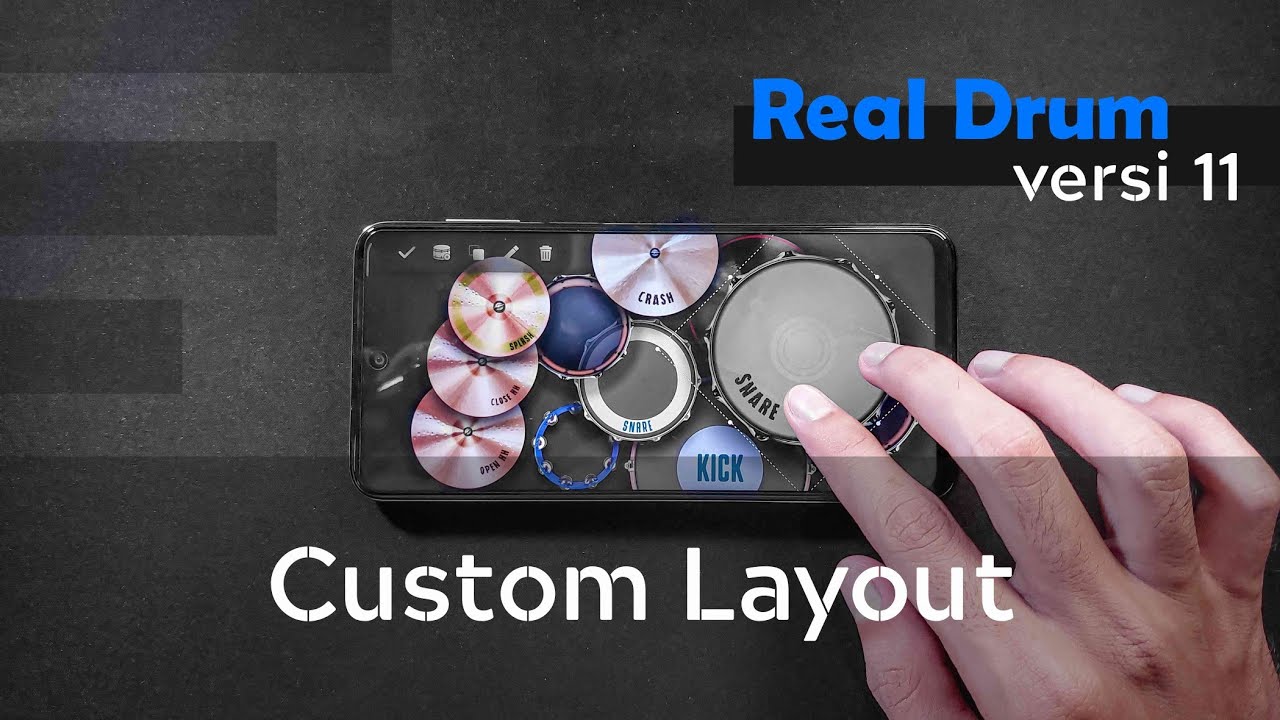 real drum sudah bisa custom posisi, atur sesuka mu. update versi 11 fitur dan review