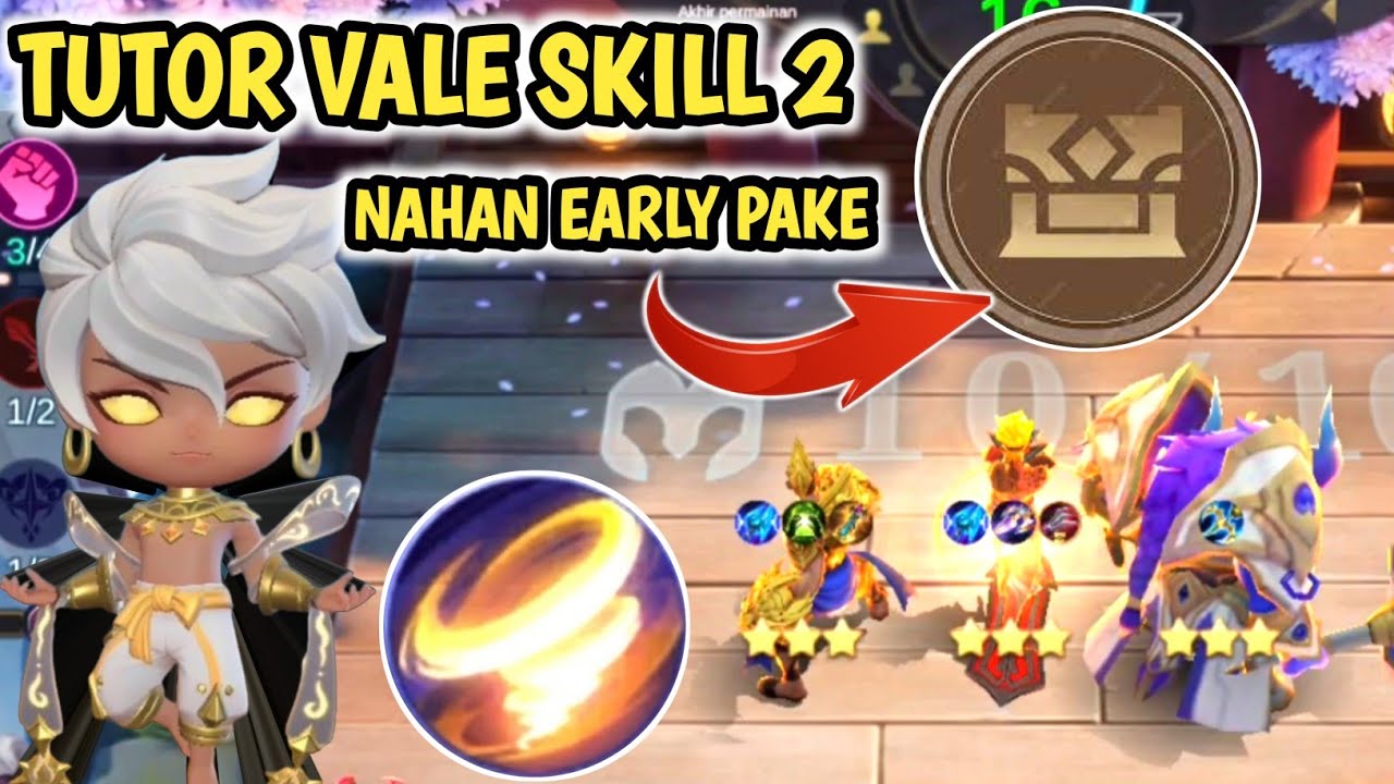 VALE SKILL 2 MAGIC CHESS !!! CARA PALING GAMPANG DAPAT HERO 5 GOLD B3 #vale2 #valeskill2