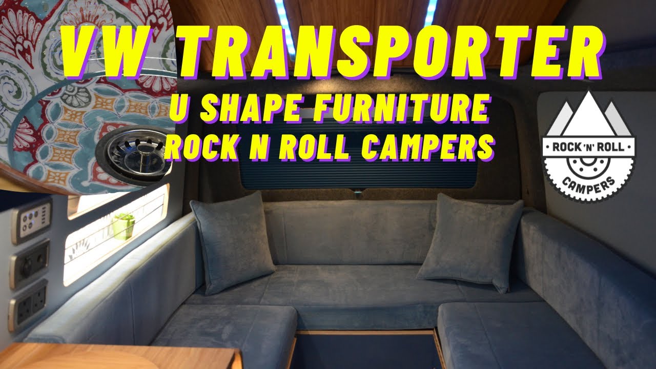 ROCK N ROLL CAMPERS | VW TRANSPORTER SWB | U Shape Furniture | 4 Berth Campervan Conversion UK