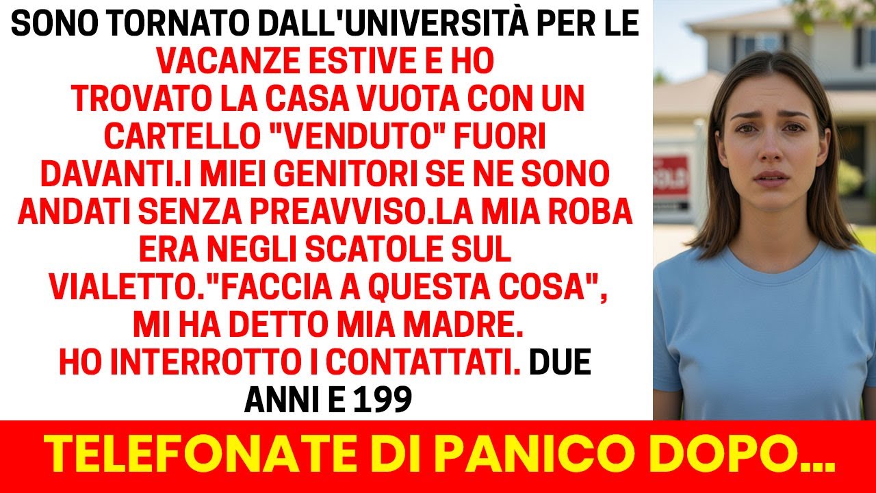 Credevo che i miei genitori mi stessero aspettando — invece ho trovato le mie cose sul marciapiede.