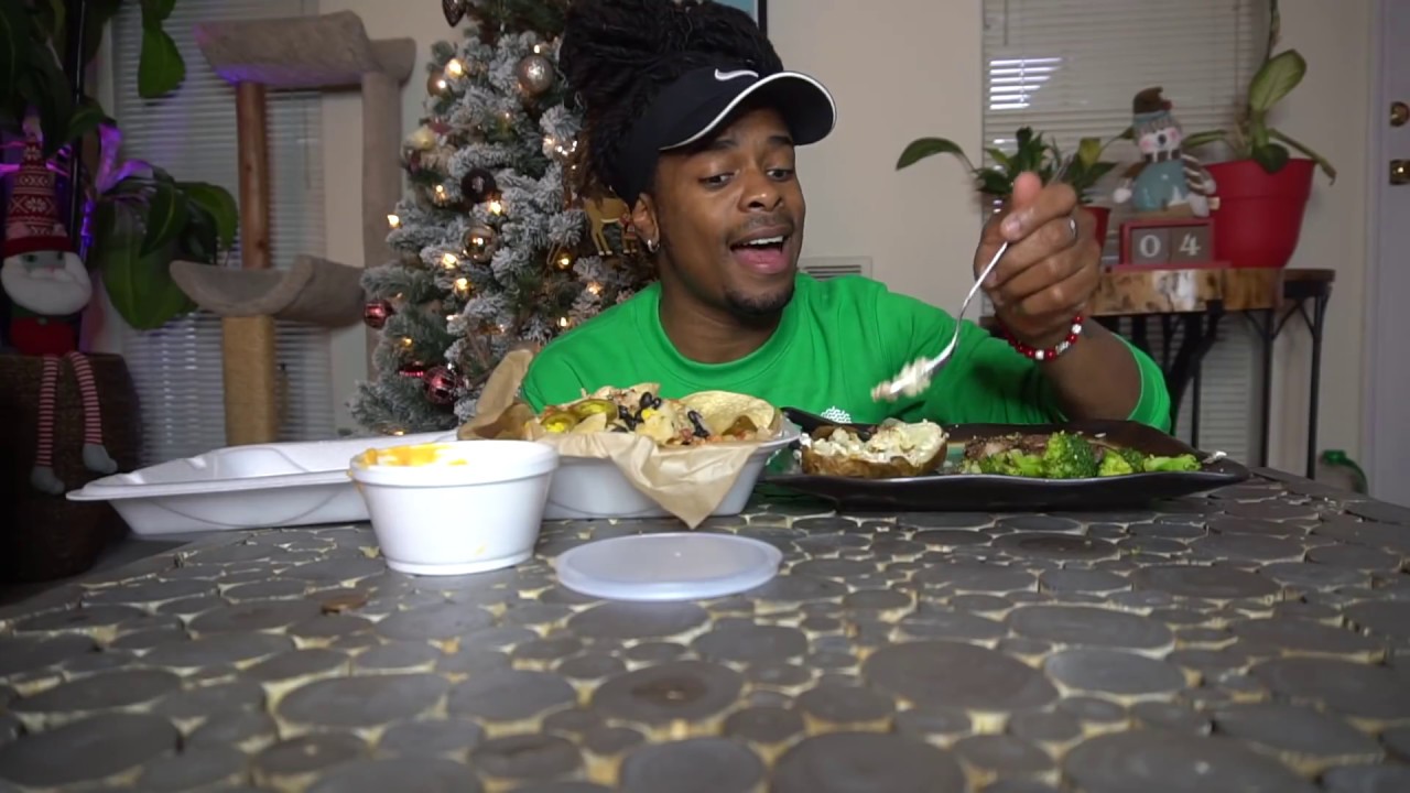 Мукбанг «Почему люди обманывают?» 14-унциевые ребрышки, запечённый картофель с начинкой и многое ...