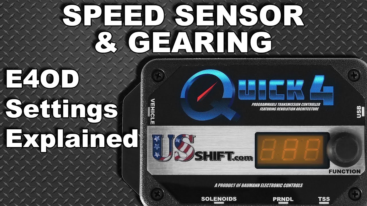 Ford E4OD Speed Sensor & Gearing Settings Explained