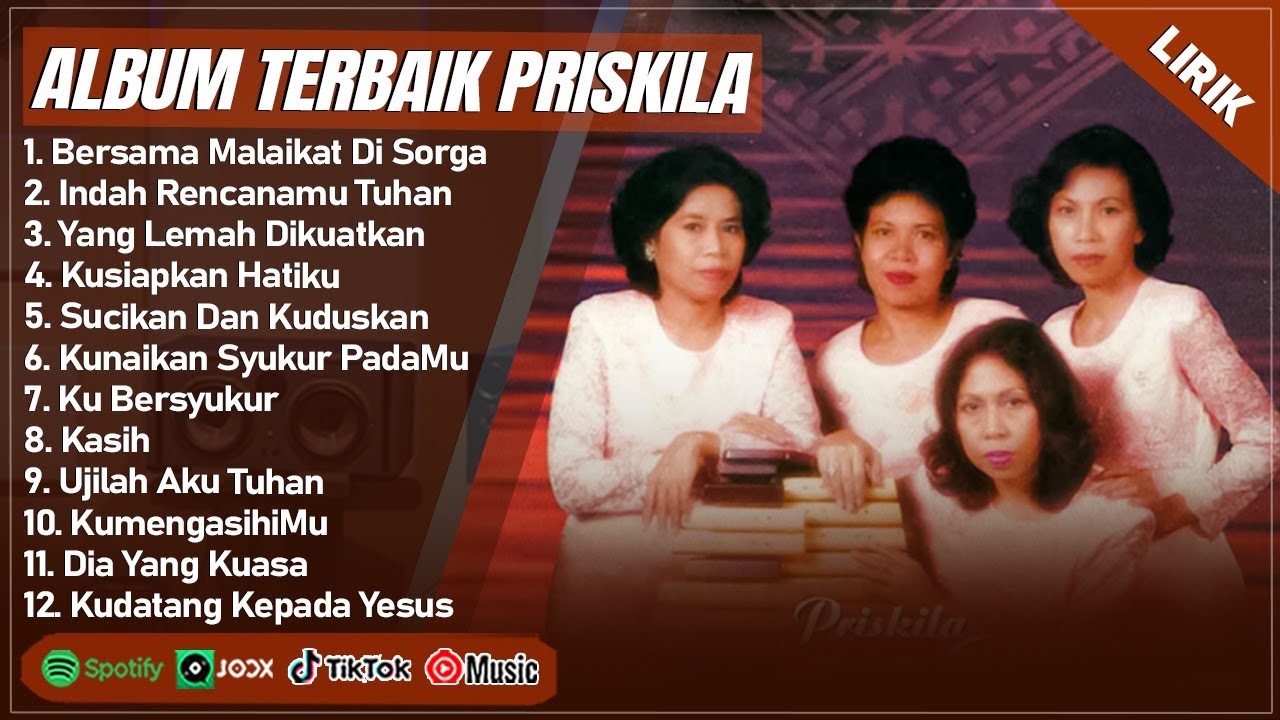 BERSAMA MALAIKAT DI SORGA - PRISKILA FULL ALBUM (LIRIK) | INDAH RENCANAMU | LAGU ROHANI TERBARU 2025