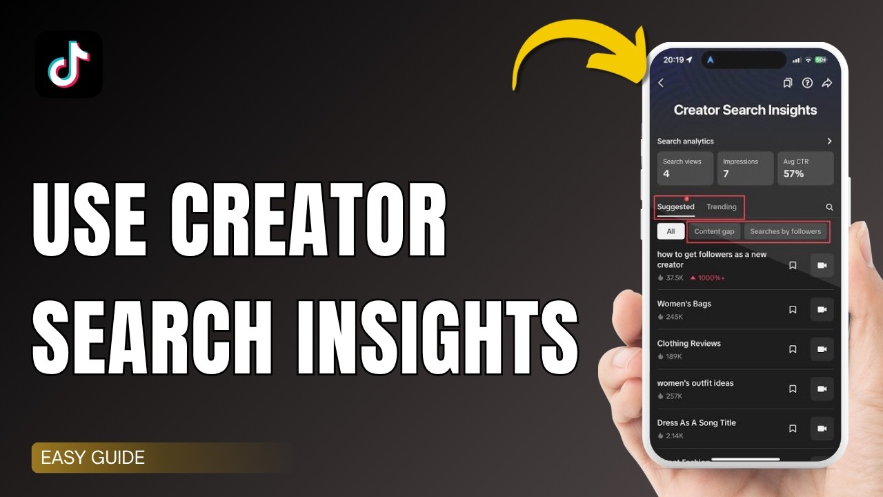 How To Use TikTok Creator Search Insights 2026 !