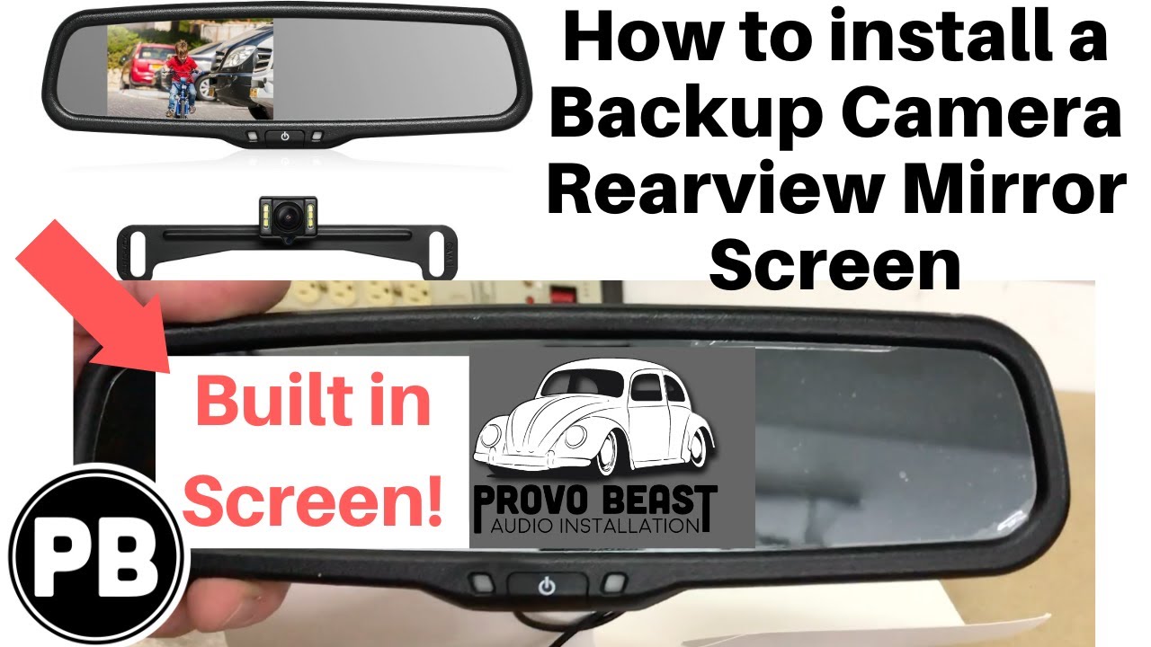 How To Install a Rear View Mirror Backup Camera! | AUTO-VOX T2