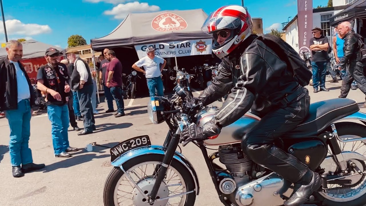 ACE CAFE LONDON Motorcycles BSA GOLD STAR Owners Club KICK-START KickBack PushStart Won’tStart Bikes
