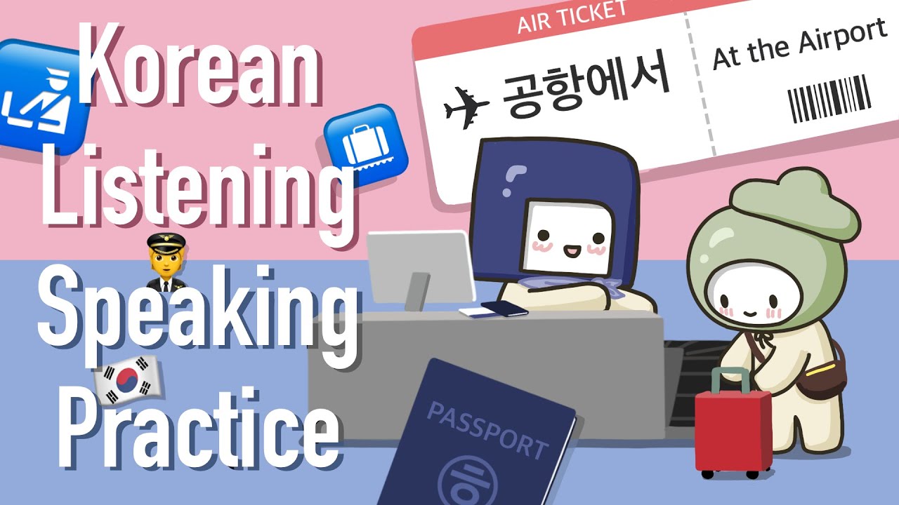 (Eng/Jpn Sub) Korean Listening & Speaking Practice | Check in at the Airport ✈️🛂