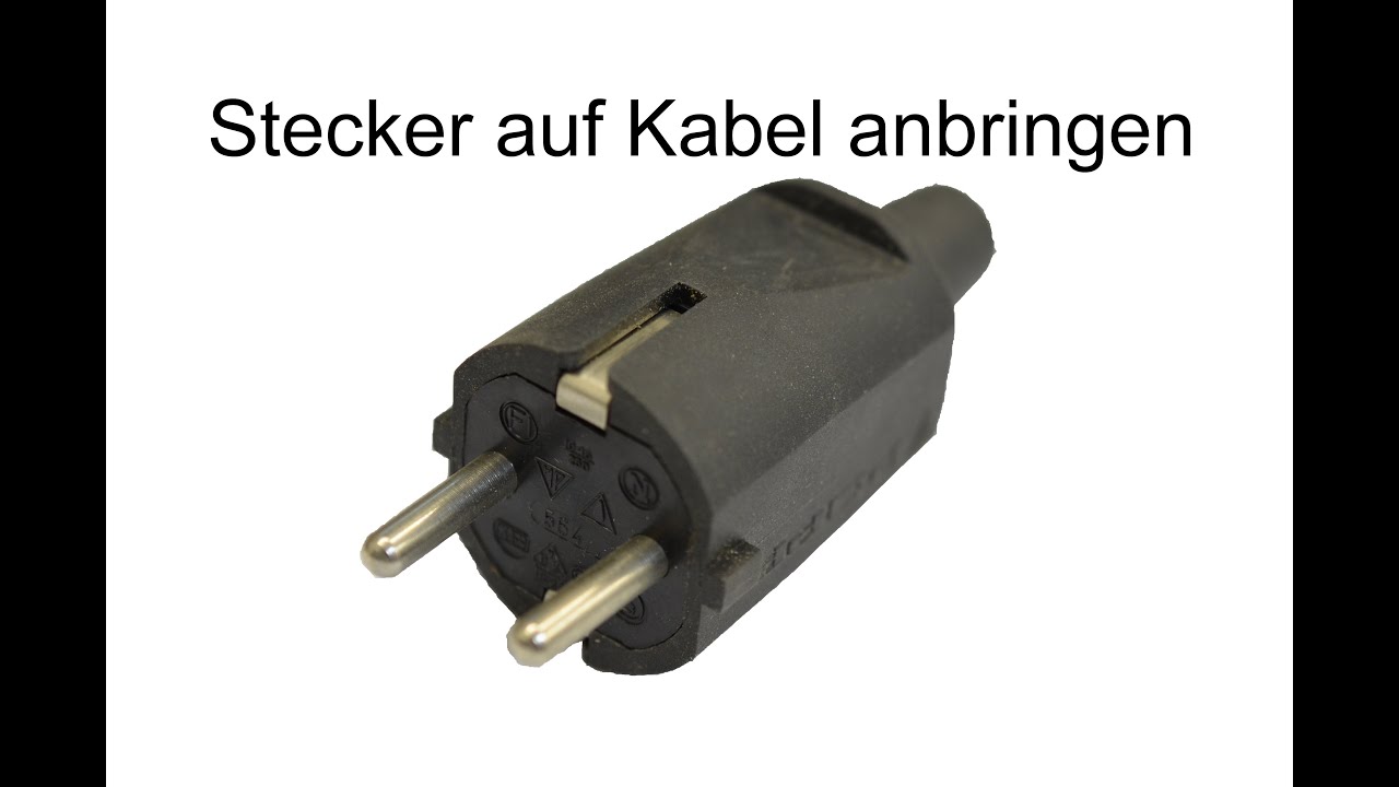 Schuko-Stecker (Schutzkontaktstecker) anbringen