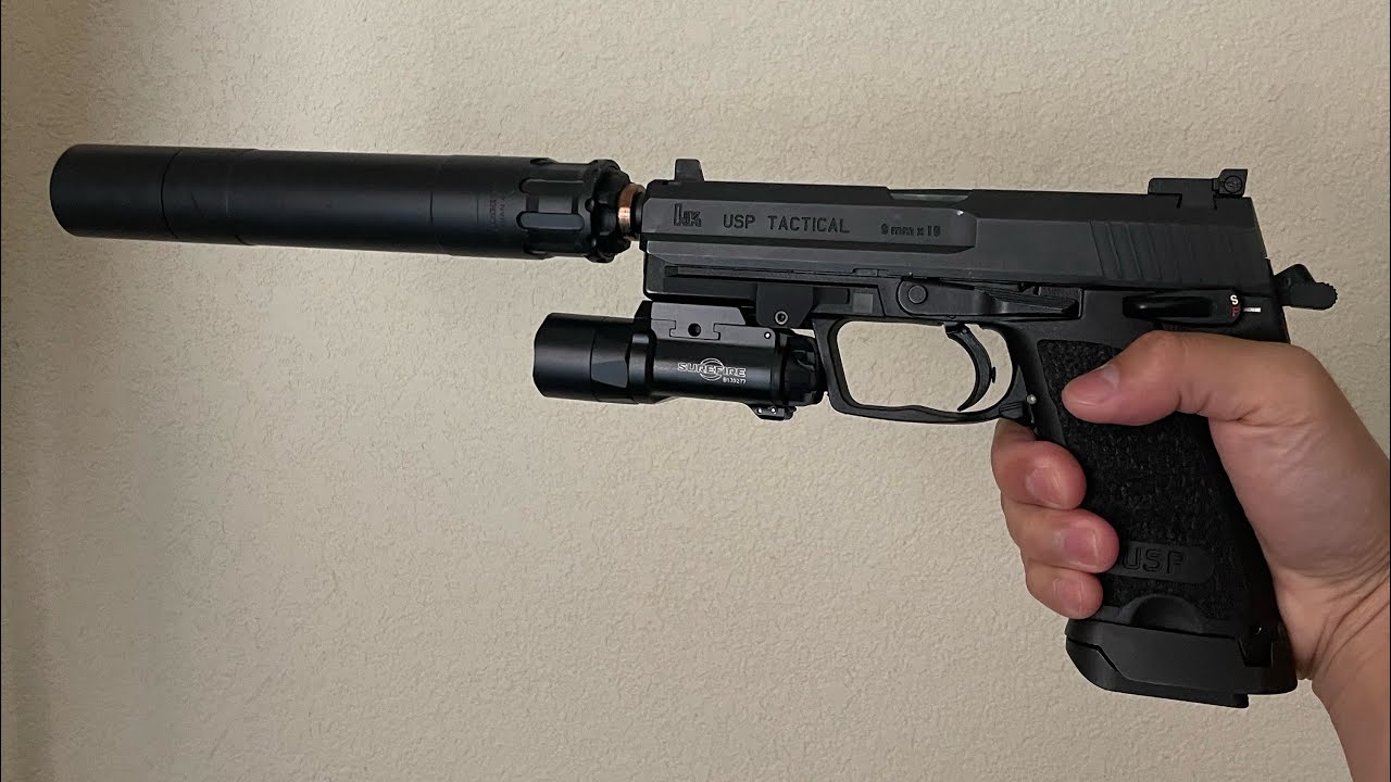 HK USP 9 tactical w/ suppressor