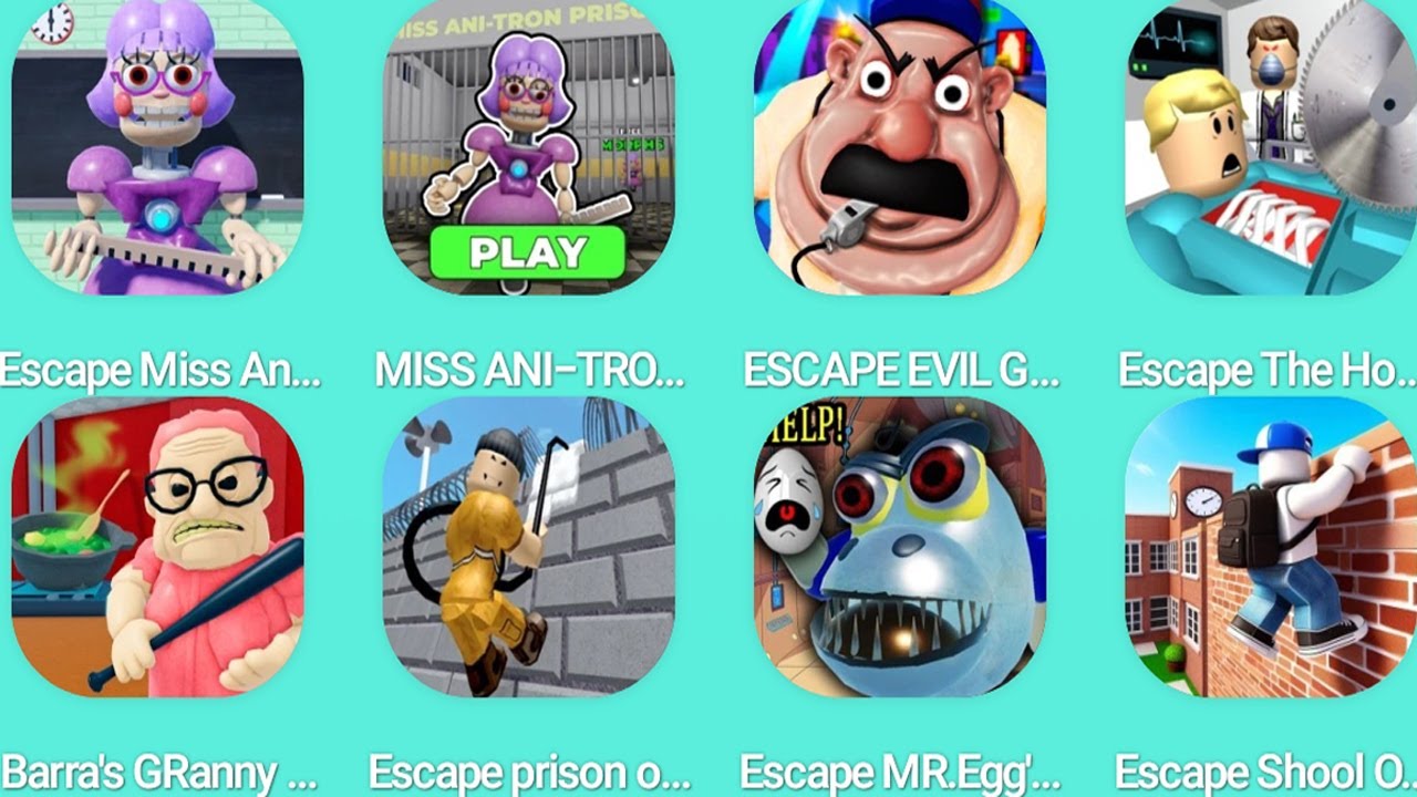 Escape Miss Ani-Tron's Deten,MISS ANI-TRON PRISON RUN,ESCAPE EVIL GYM TEACHER,Escape The Hospital