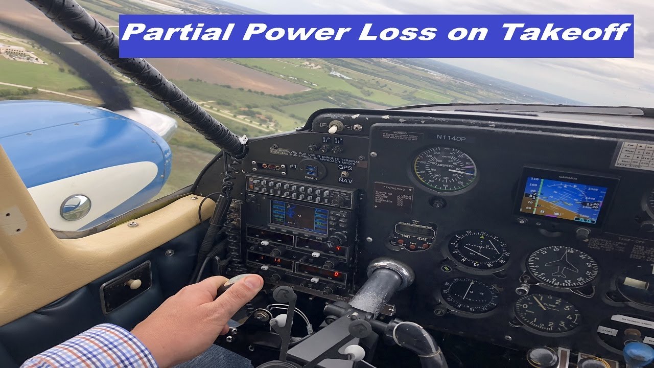 Частичная потеря мощности при взлете самолета Piper Apache