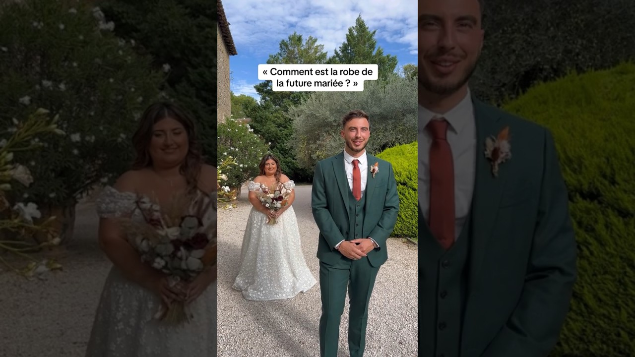 J&rsquo;avais presque devin&eacute; 🫣 #mariage #weddingtrends #robedemari&eacute;e