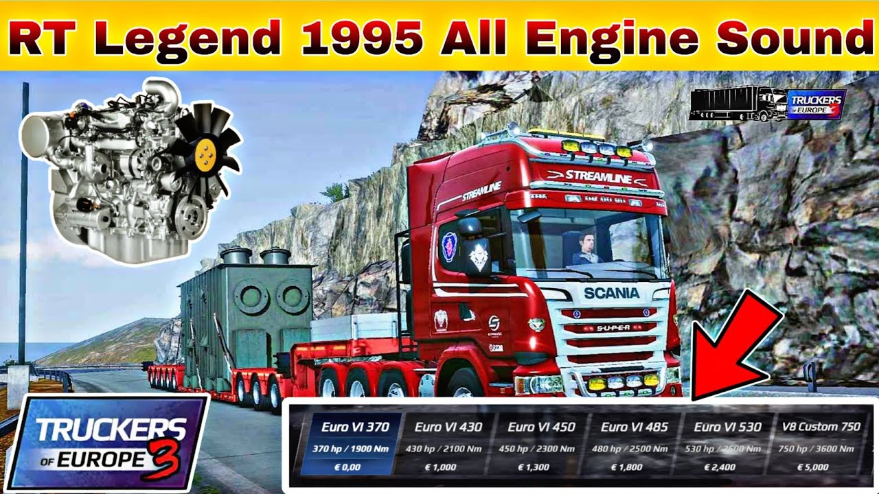 🚛 (TOE3) STREAM RT Legend 1995 All Nine Engine Sound Truckers of Europe 3 #wandasoftware