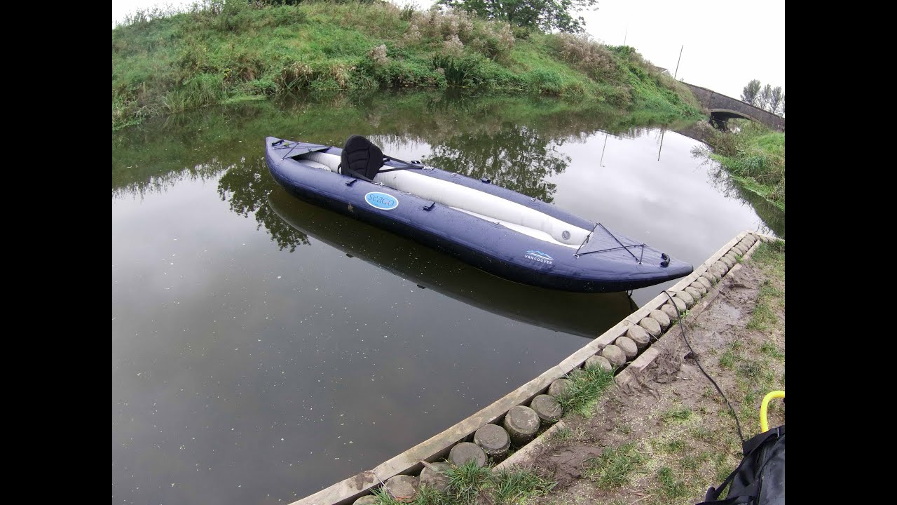 Maiden Voyage of Seago Vancouver Inflatable Kayak - River Yeo, Congresbury, North Somerset.