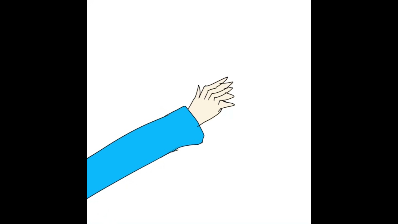 Hand falling bad art (tweening hand animation