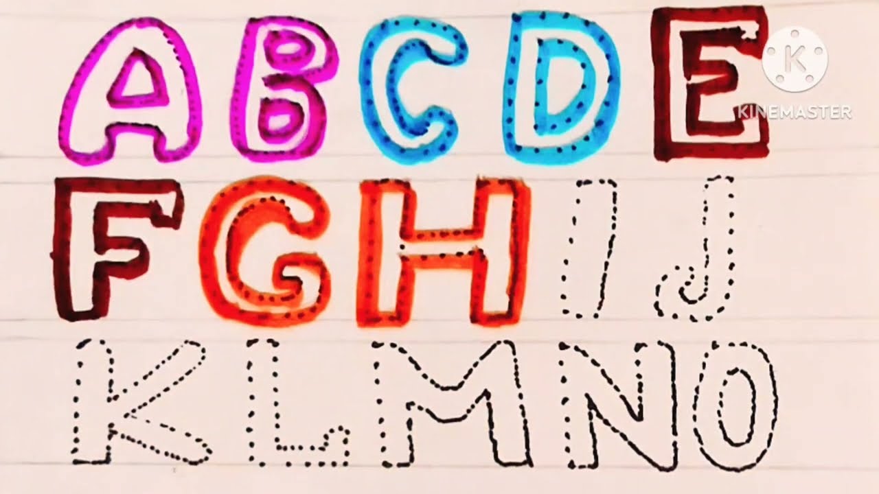 ABCD TRACING FOR KIDS ll TEACHING AND Coloring ALPHABET ABC Tracing 