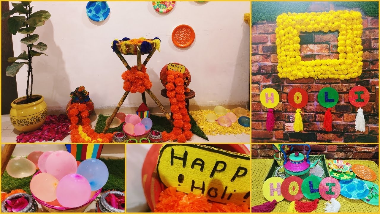 Holi Decoration Ideas | How to Decorate Home for Holi | Holi party decoration