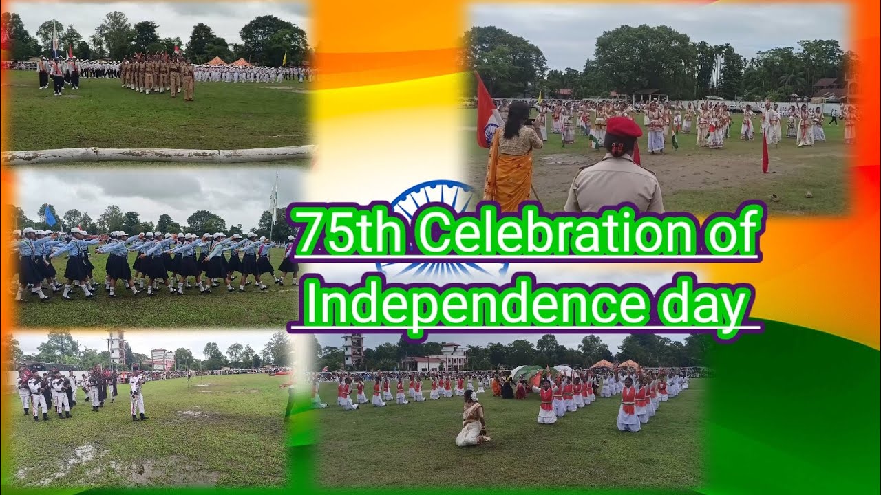 76th Independence day celebration at Jonai Gandhi field.
