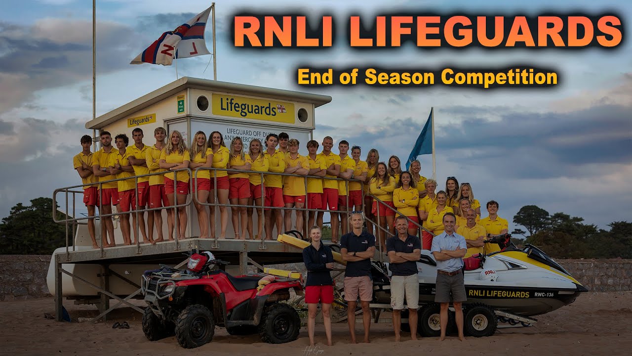 Lifeguards on Exmouth Beach - RNLI Lifeguard Challenge
