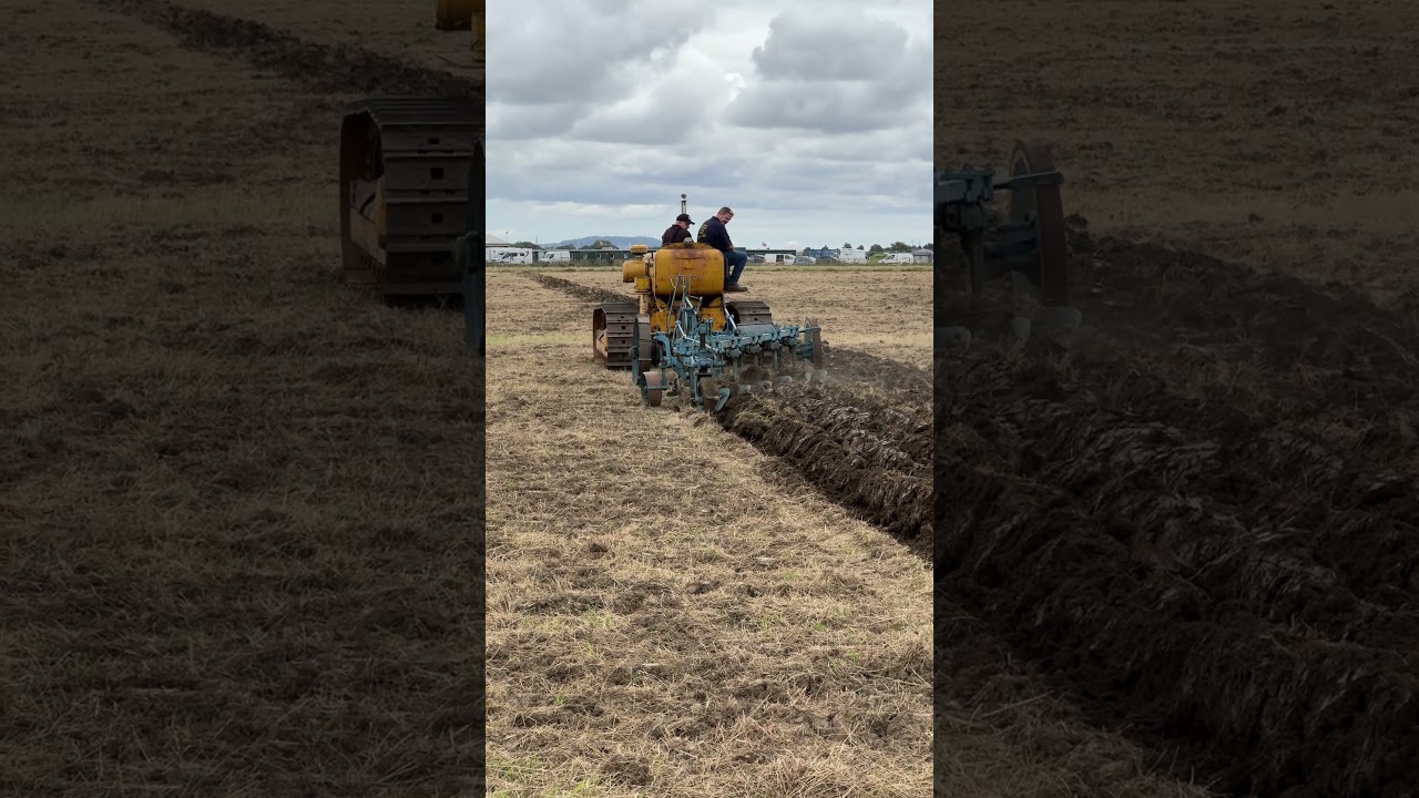 Caterpillar D6 and trailed plough Morris Leslie vintage weekend 2025 #caterpillar #plough #vintage