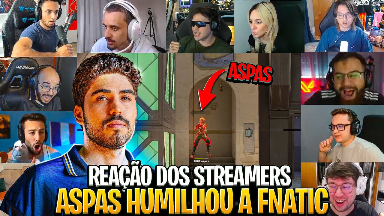 REAÇÃO DOS STREAMERS ao ASPAS HUMILHANDO A FNATIC na MIRA e FAZENDO UM 3K ABSURDO!