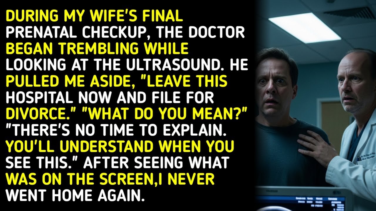 DURING MY WIFE'S FINAL PRENATAL CHECKUP, THE DOCTOR BEGAN TREMBLING WHILE LOOKING 