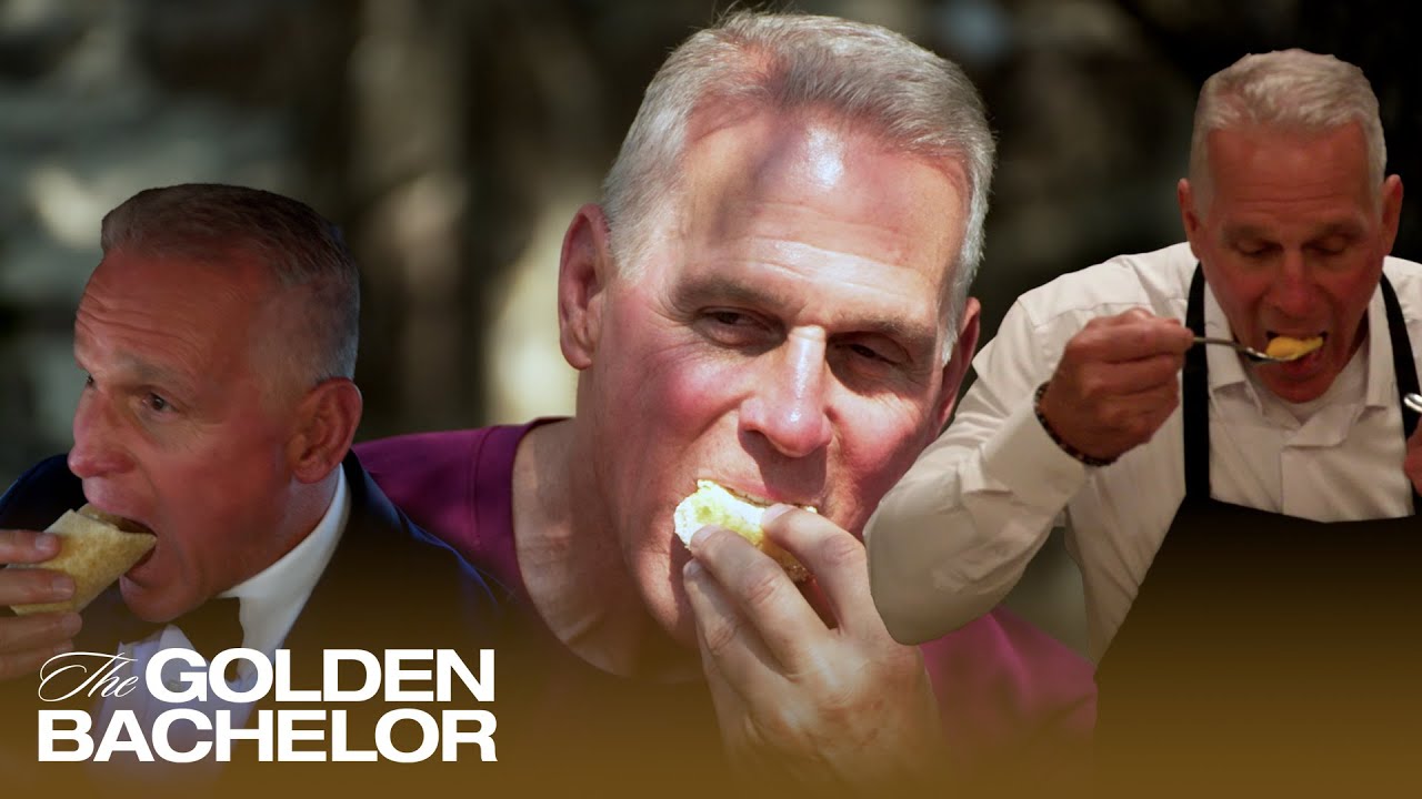Mel Digs Into the Date Food on &lsquo;Golden Bachelor&rsquo; &mdash; See Everything He Ate in This Blooper Reel!