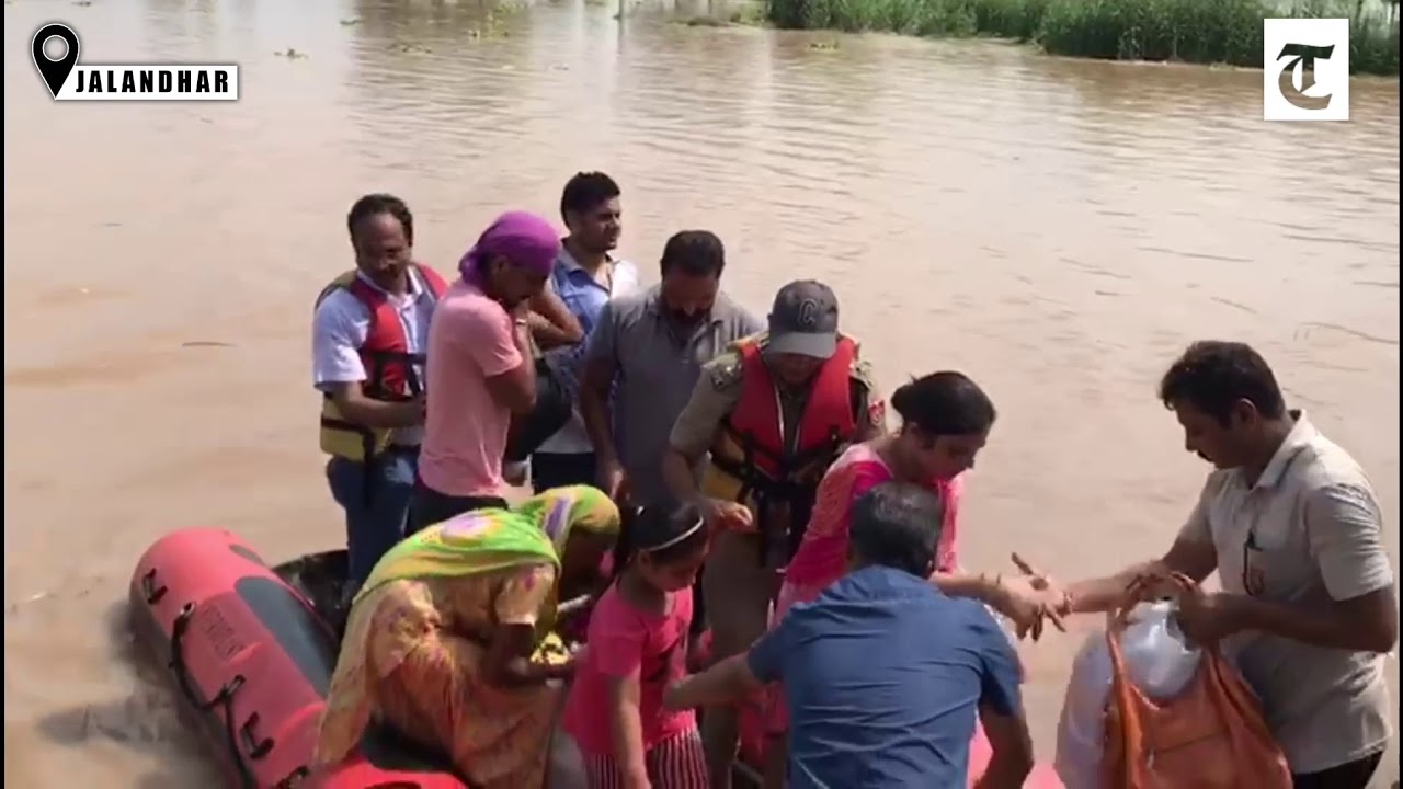 Jalandhar : NDRF team rescues five persons, including three women and a child
