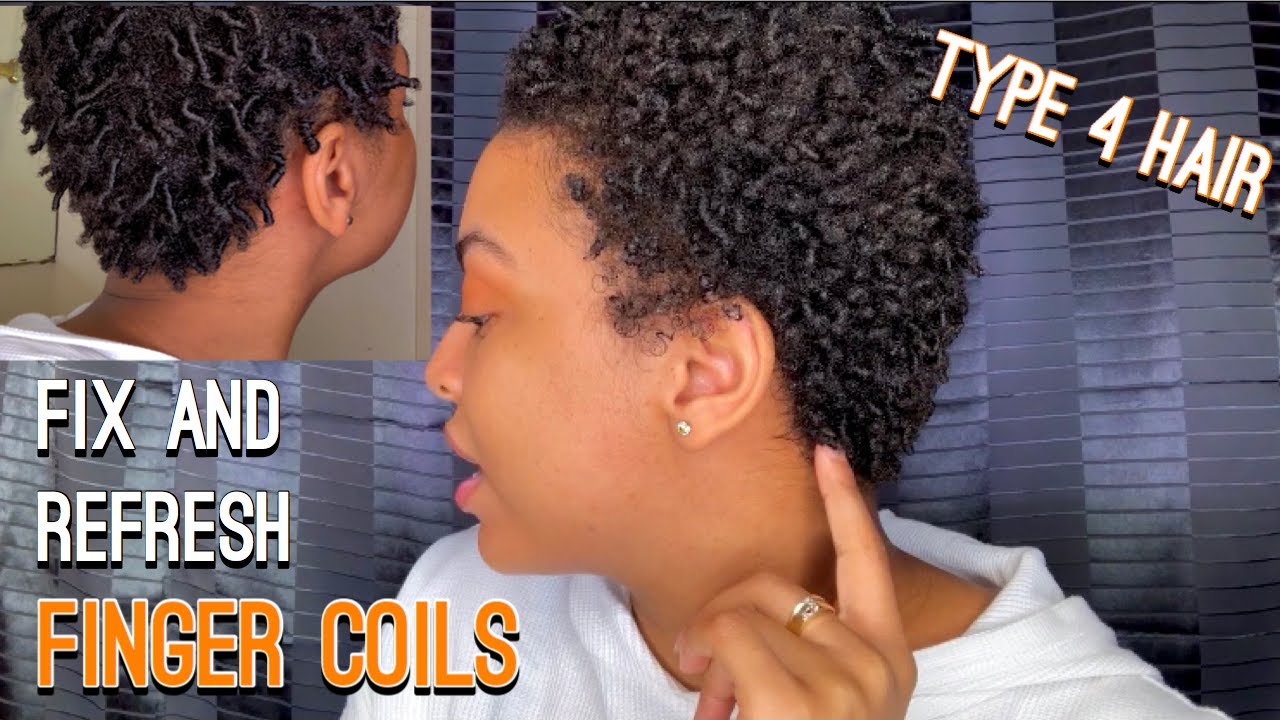 HOW TO: Refresh and Defined Finger Coils on TWA Tutorial | Type 4 Hair