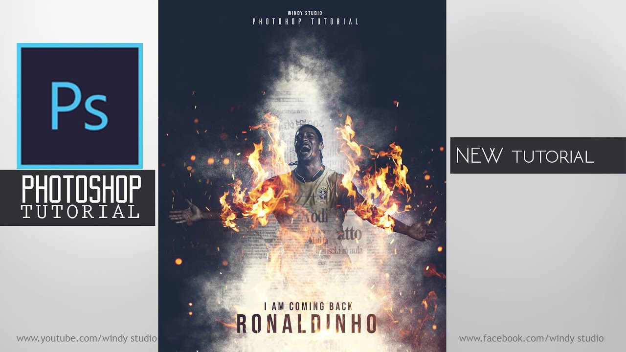 Sports Poster Design (Fire Effect) @Adobe Photoshop