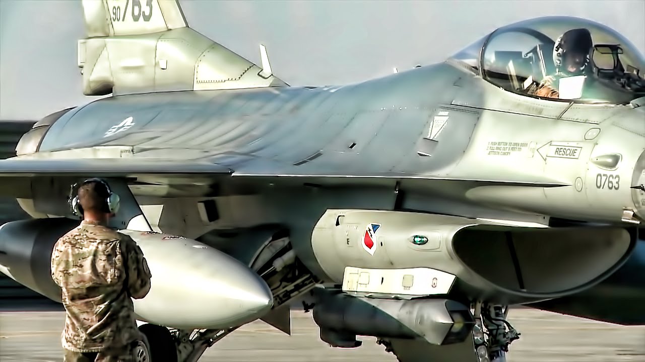Fighting Falcons Of Bagram Airfield • F-16 Prep & Takeoff